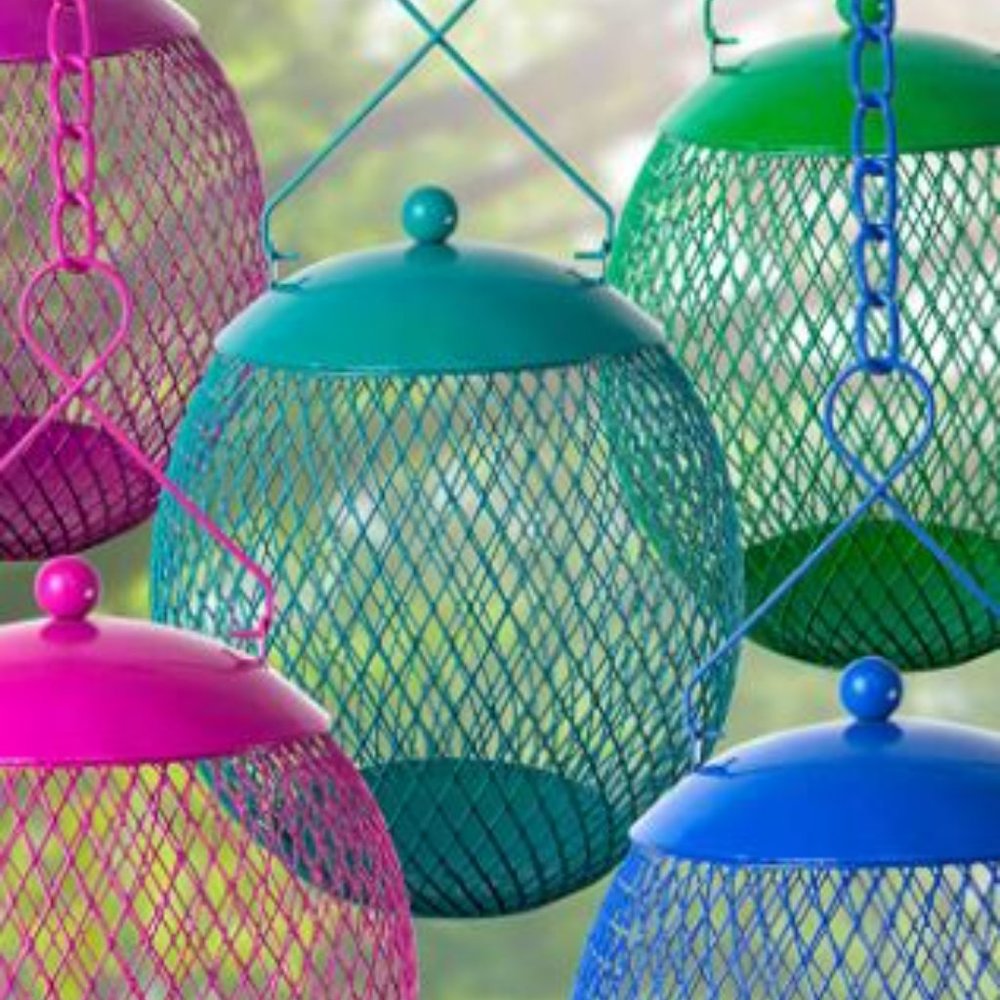 NWT- Globe Bird Feeder - Aqua Blue